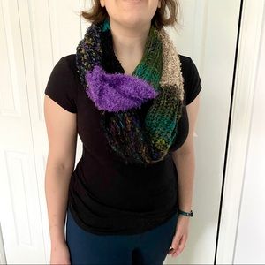 Claire’s Cute Cozy Mixed Media Circle Scarf EUC OS